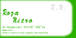 roza mitro business card